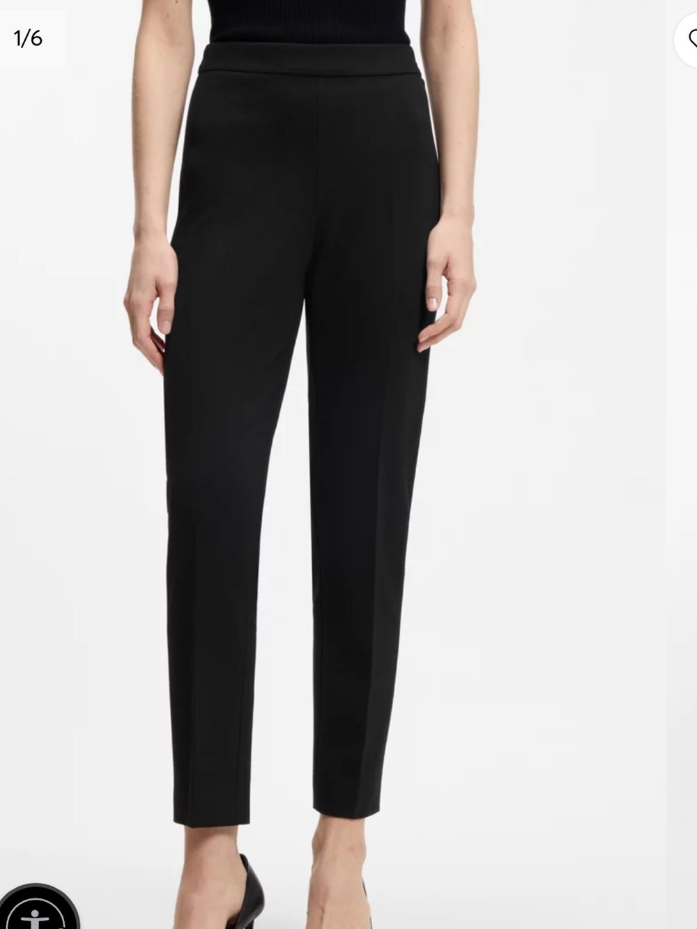 Boss Black Cropped Tailored Trousers